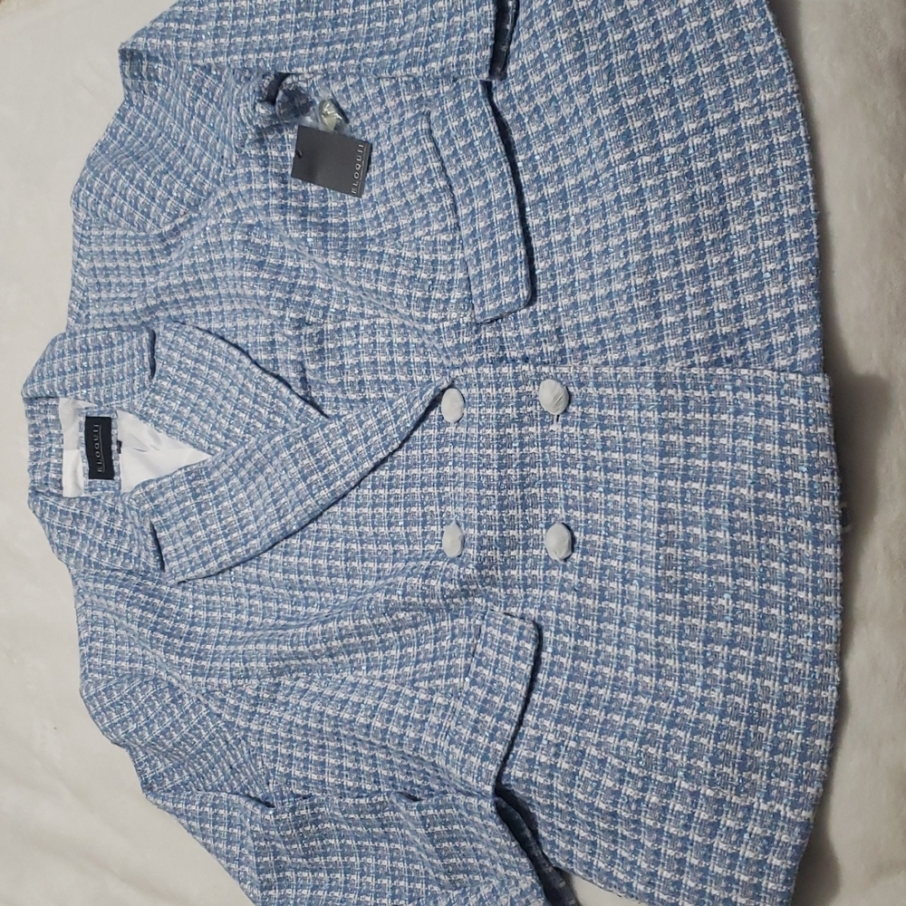 Warm Heavy Blue Tweed Blazer - Size 22